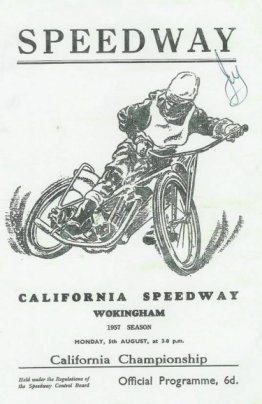 Programme from last meeting 5th August 1957